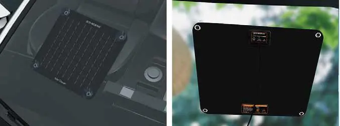 Montage des Solarmoduls mit Saugnäpfen