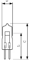 Maßzeichnung der Lampe