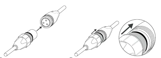 Anschluss der DMX-IP65-Stecker