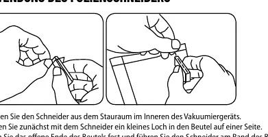 Verwendung des Folienschneiders