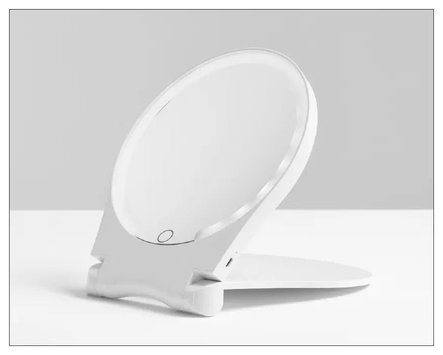 Sharper Image 10X Lighted Folding Travel Mirror