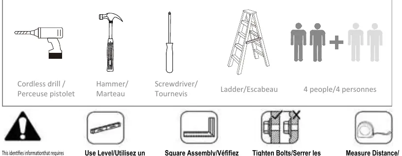 Benötigte Werkzeuge für die Montage