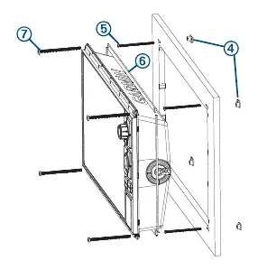Einbaumontage (Flush Mount) mit Nut-Platten und Dichtung