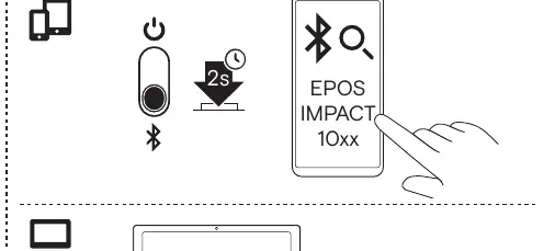 Bluetooth-Kopplung und Einschalten