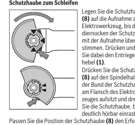 Schutzhaube montieren