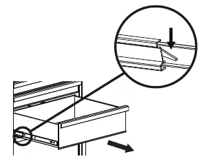 Entfernen der Schubladen
