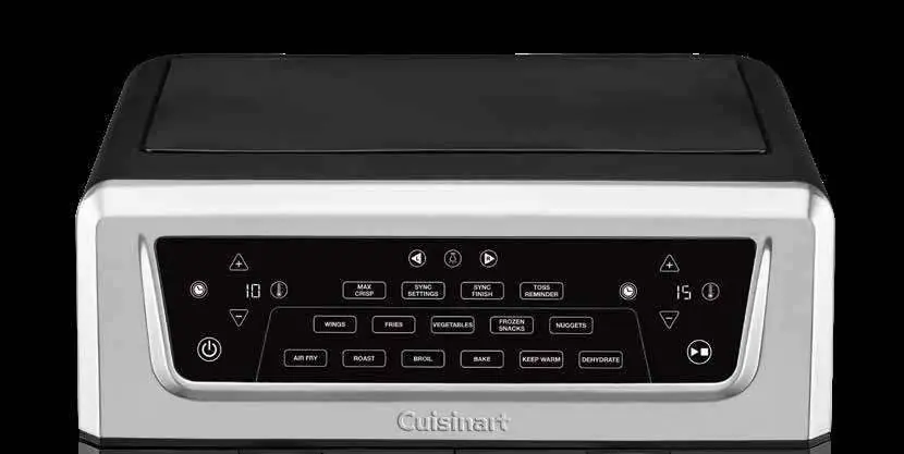 Digitales Bedienfeld der Cuisinart Heißluftfritteuse