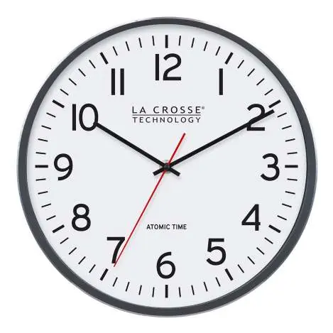 La Crosse Technology 11.8-Inch Atomic Metal Wall Clock