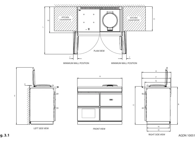 Abmessungen des AGA ERA 110-3i