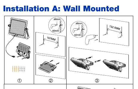 Installation A: Wandmontage