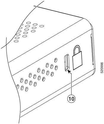 Seitenpanel mit Kensington-Lock-Slot