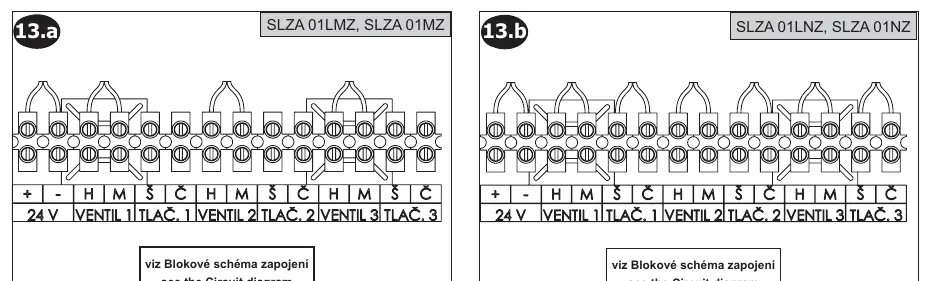 Schaltpläne 13a und 13b