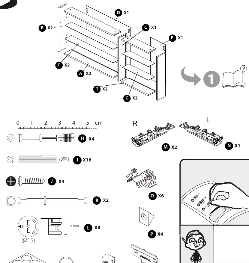 Übersicht der Bauteile