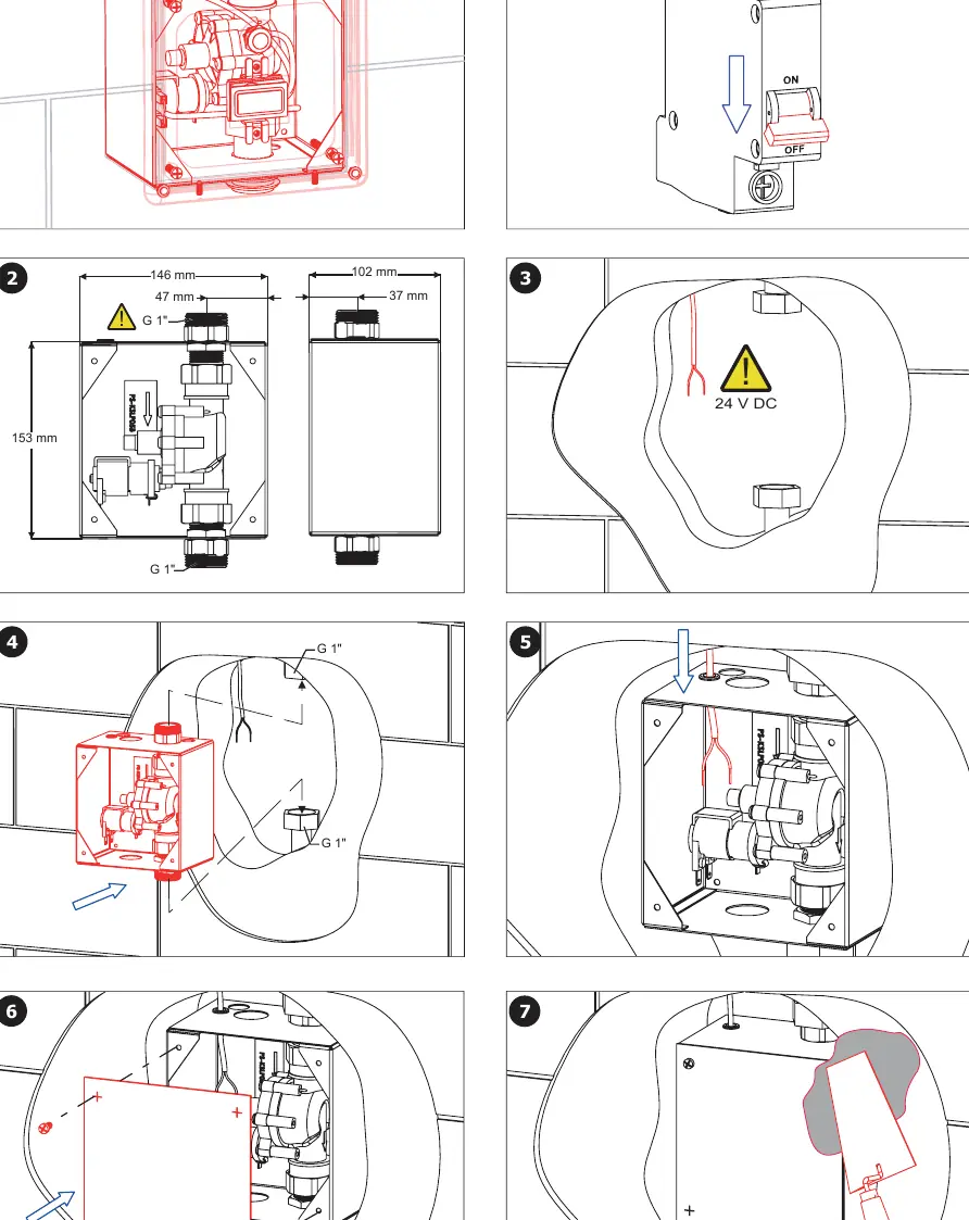 Installationsschritte 1-7