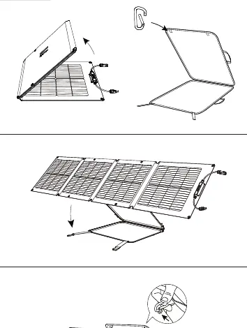 Aufbau des Solarpanels und Verwendung des Ständers