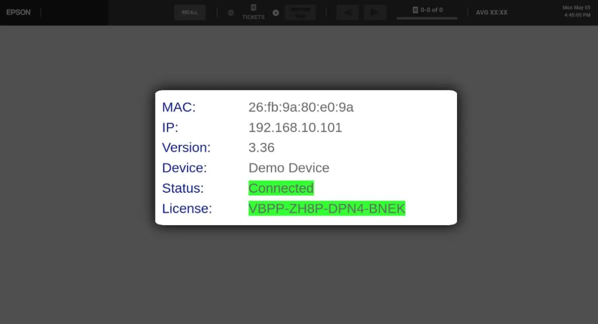 Splash-Screen mit Systeminformationen und IP-Adresse