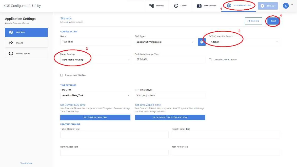 Konfiguration der Site-Wide-Einstellungen im KDS Configuration Utility