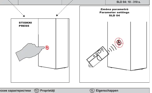 Parametereinstellungen über den Piezo-Taster