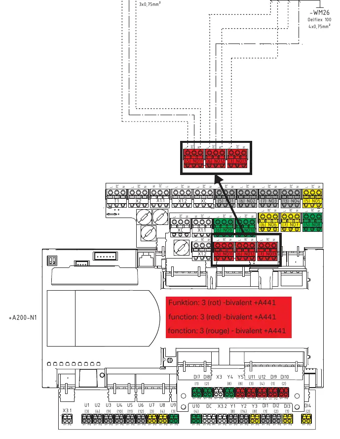 Anschlussbelegung Bivalent (+A441)