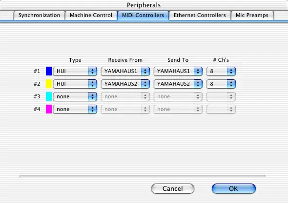 Konfiguration der MIDI-Controller in Pro Tools