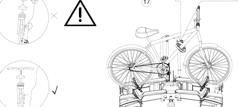 Korrekte Sicherung der Fahrräder