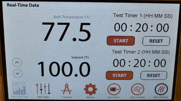 Real-Time Data Bildschirm