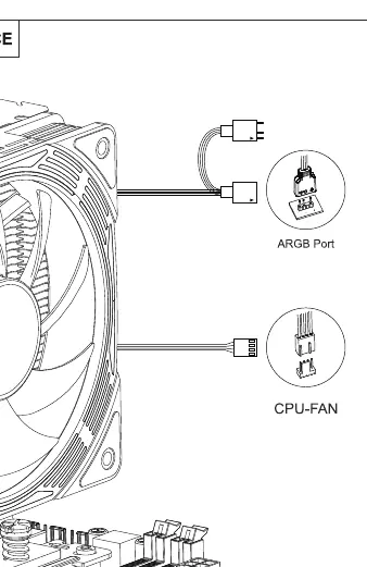 Anschlussdiagramm für ARGB und Lüfter