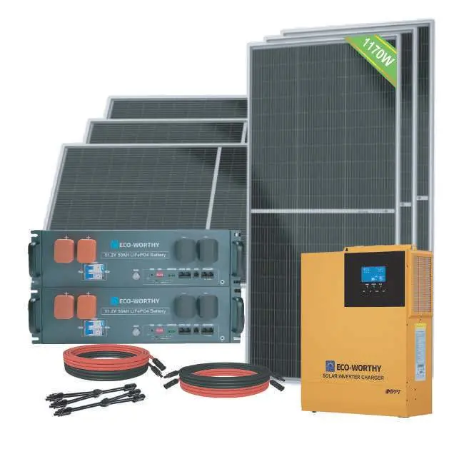 ECO-WORTHY 1170W 48V Off-Grid-Solar-Kit Komponenten