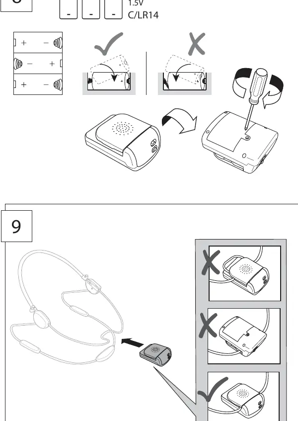 Einlegen der Batterien