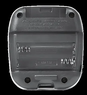 Rückseite des Blitzdetektors mit Batteriefach