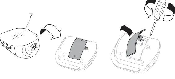Batteriefach öffnen und Batterie einlegen