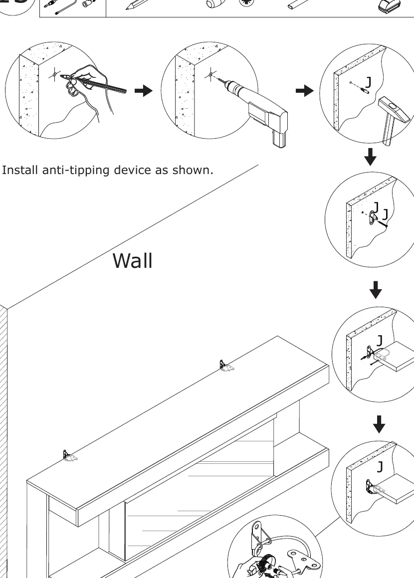 Schritt 15: Installation der Kippsicherung