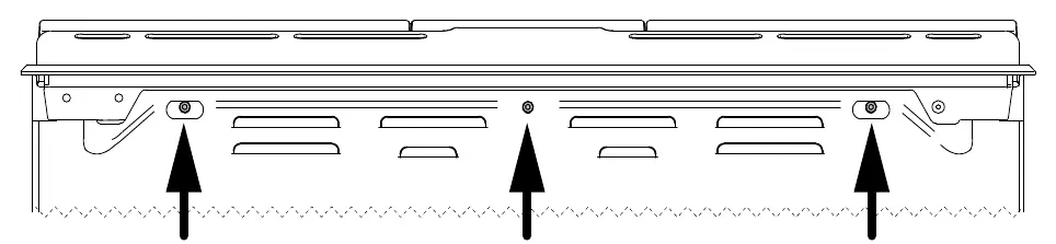 Schritt 1: Entfernen der drei Schrauben an der Rückseite des Herdes.