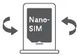 Diagramm zum Einlegen der SIM-Karte