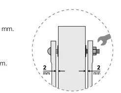 Wichtiger 2 mm Abstand bei der Gabelmontage