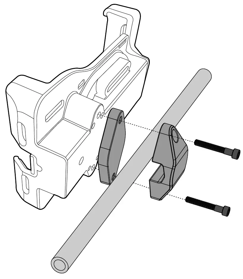 Installationsdiagramm der Halterung