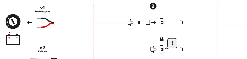 Anschlussdiagramm für Motorrad und E-Bike