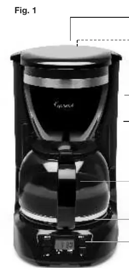 Komponenten der Kaffeemaschine