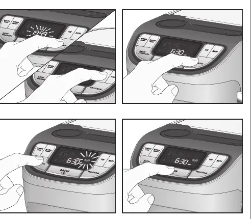 Programmierung der automatischen Brühzeit