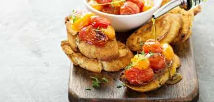 Geröstete Tomaten-Bruschetta
