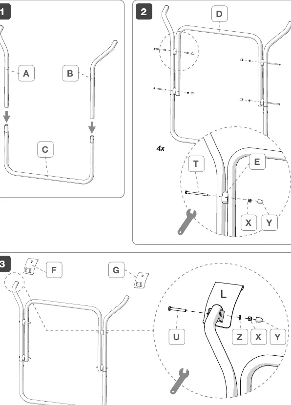 Montageschritte 1-3