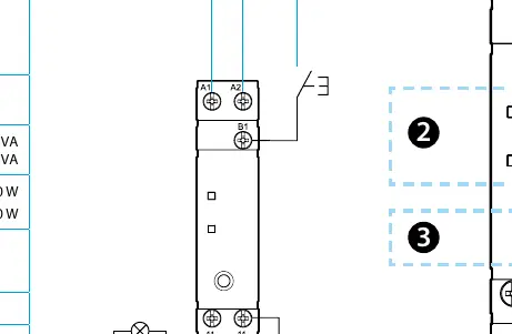 Schaltplan für die Installation der 12.C1 Schaltuhr mit externem Taster.