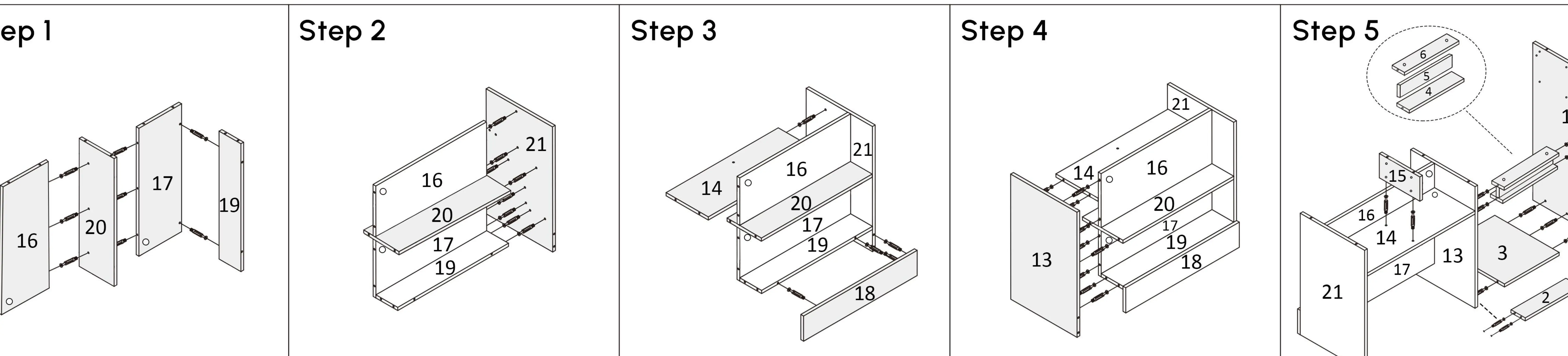 Montageschritte 1-5