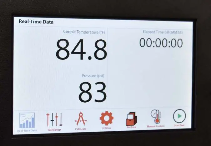 Real-Time Data Bildschirm