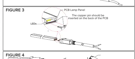 Einsetzen des Pin-Blocks in den LED-Streifen.