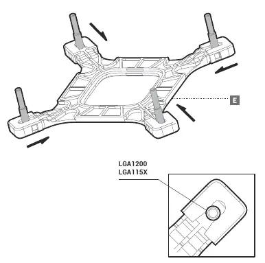 Vorbereitung der Backplate für Intel-Sockel