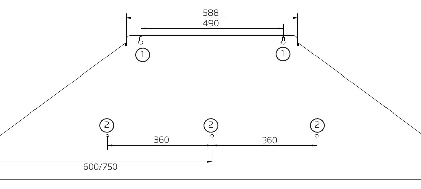 Montagepunkte für CL8912S/CL8915S