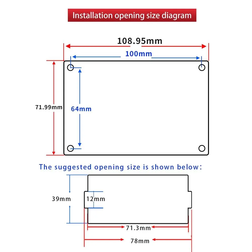 Installationsmaße
