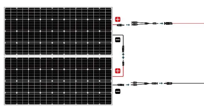 Reihen- und Parallelschaltung der Solarmodule