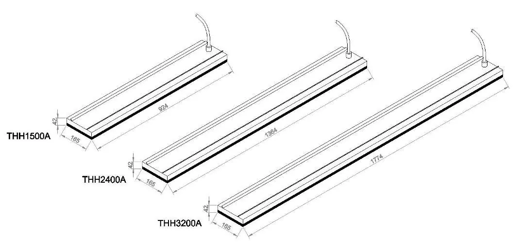 Technische Spezifikationen der Heatstrip Design Modelle